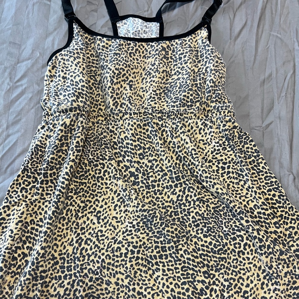 Leopard print nursing tank.  Size medium.